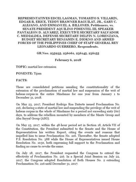 writ of habeas corpus lawphil|REPRESENTATIVES EDCEL C. LAGMAN, 235935 .